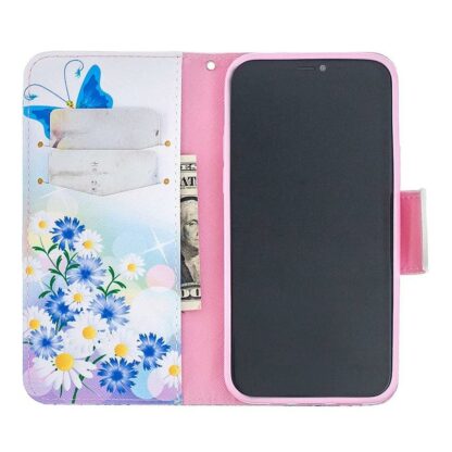 Plånboksfodral iPhone 14 Pro – Fjärilar och Blommor
