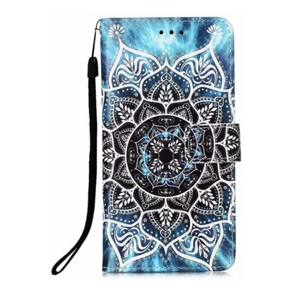 Plånboksfodral iPhone 14 Plus – Blå Mandala
