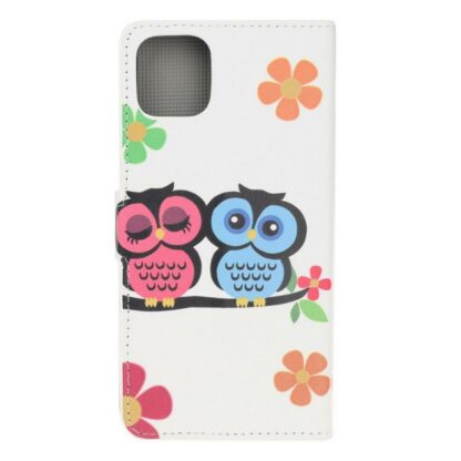 Plånboksfodral iPhone 14 Pro - Ugglor & Blommor