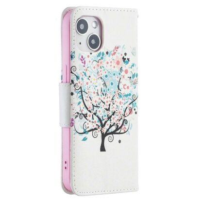 Plånboksfodral iPhone 14 Plus – Färgglatt Träd
