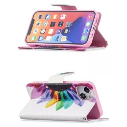 Plånboksfodral iPhone 14 Plus – Färgglad Blomma