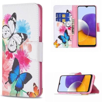 Plånboksfodral Samsung Galaxy A14 – Färgglada Fjärilar