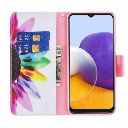 Plånboksfodral Samsung Galaxy A14 – Färgglad Blomma