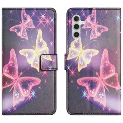 Plånboksfodral Samsung Galaxy A14 - Lila / Fjärilar