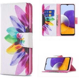 Plånboksfodral Samsung Galaxy A14 – Färgglad Blomma