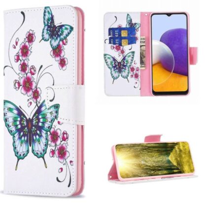Plånboksfodral Samsung Galaxy A34 – Fjärilar och Blommor