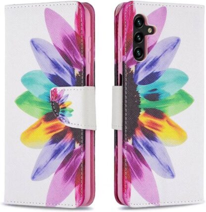 Plånboksfodral Samsung Galaxy A34 – Färgglad Blomma