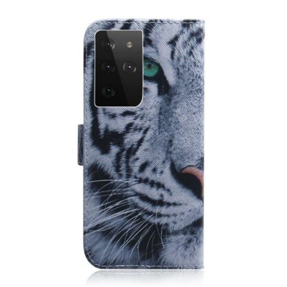 Plånboksfodral Samsung Galaxy S23 Ultra - Vit Tiger