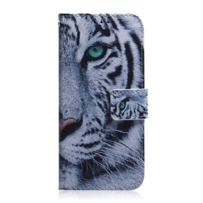 Plånboksfodral iPhone 15 Pro – Vit Tiger