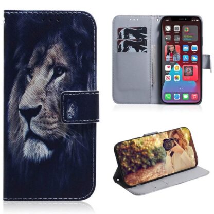 Plånboksfodral iPhone 14 Plus – Lejon