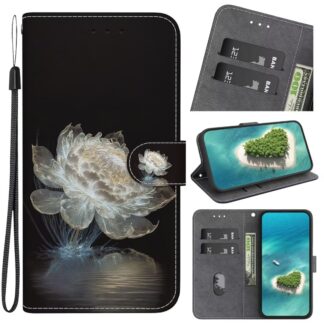 Plånboksfodral Samsung Galaxy A32 5G - Vit Blomma