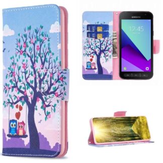 Plånboksfodral Samsung Galaxy Xcover 4 – Ugglor på Gunga