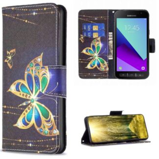 Plånboksfodral Samsung Galaxy Xcover 4 – Guldfjäril
