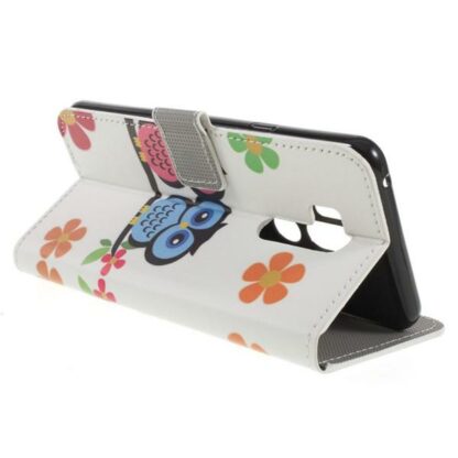 Plånboksfodral LG G7 ThinQ - Ugglor & Blommor