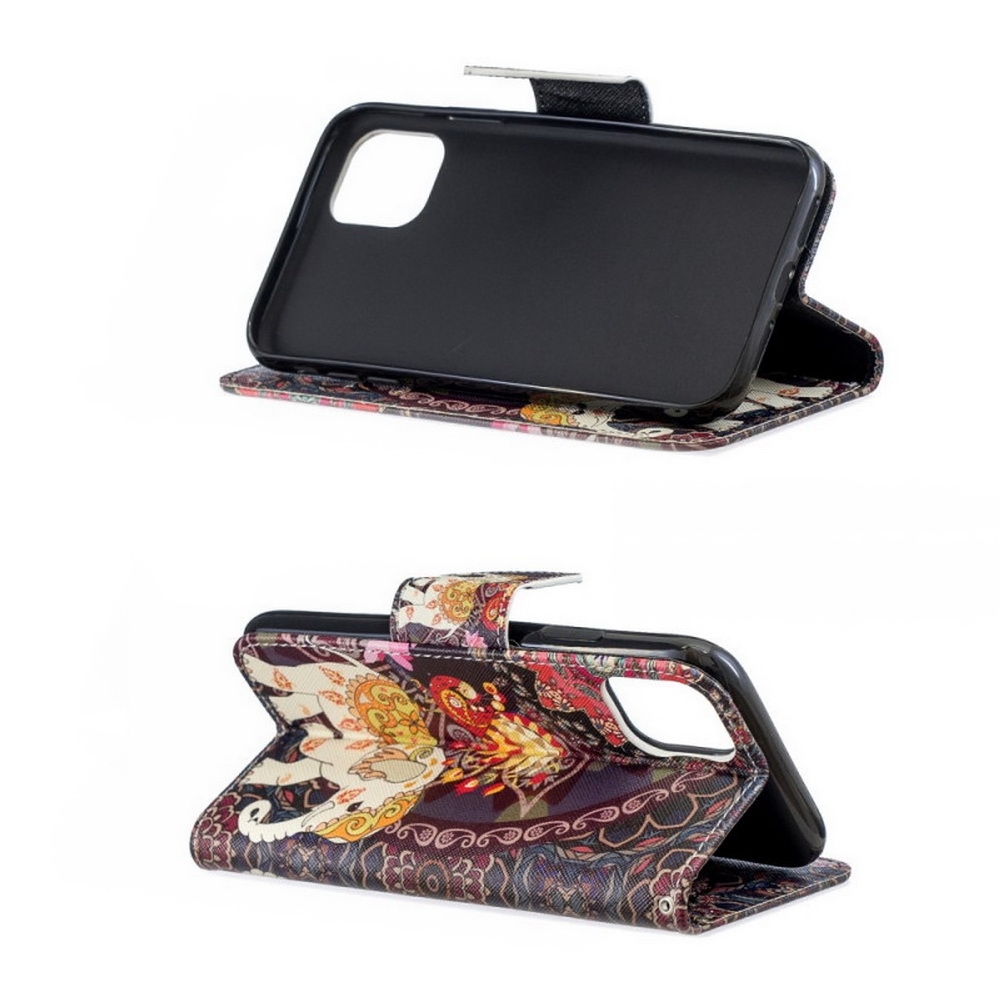 Plånboksfodral iPhone 15 – Indiskt / Elefant