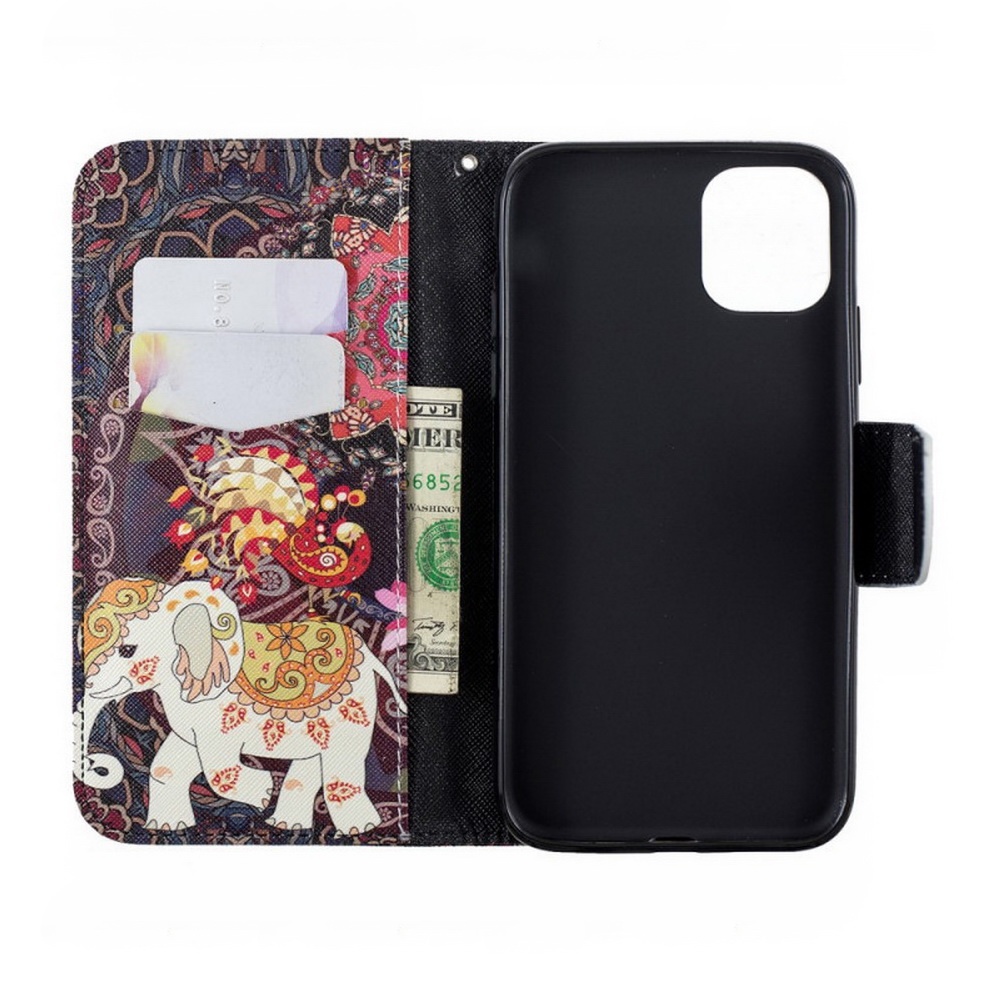 Plånboksfodral iPhone 15 – Indiskt / Elefant