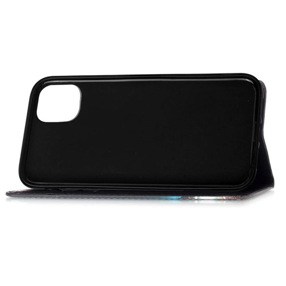 Plånboksfodral iPhone 15 – Döskalle / Rosor