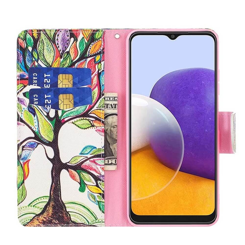 Plånboksfodral Samsung Galaxy A15 - Färgglatt Träd