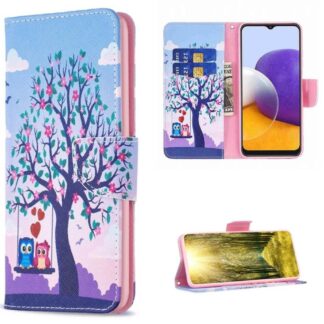 Plånboksfodral Samsung Galaxy A15 - Ugglor på Gunga
