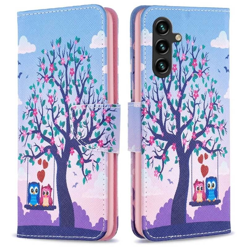 Plånboksfodral Samsung Galaxy S24 FE - Ugglor på Gunga