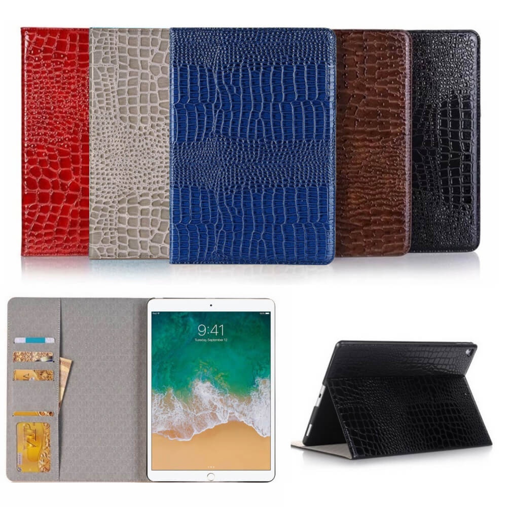 Plånboksfodral iPad Pro 10,5" (2017) Krokodilmönster - 5 Färger