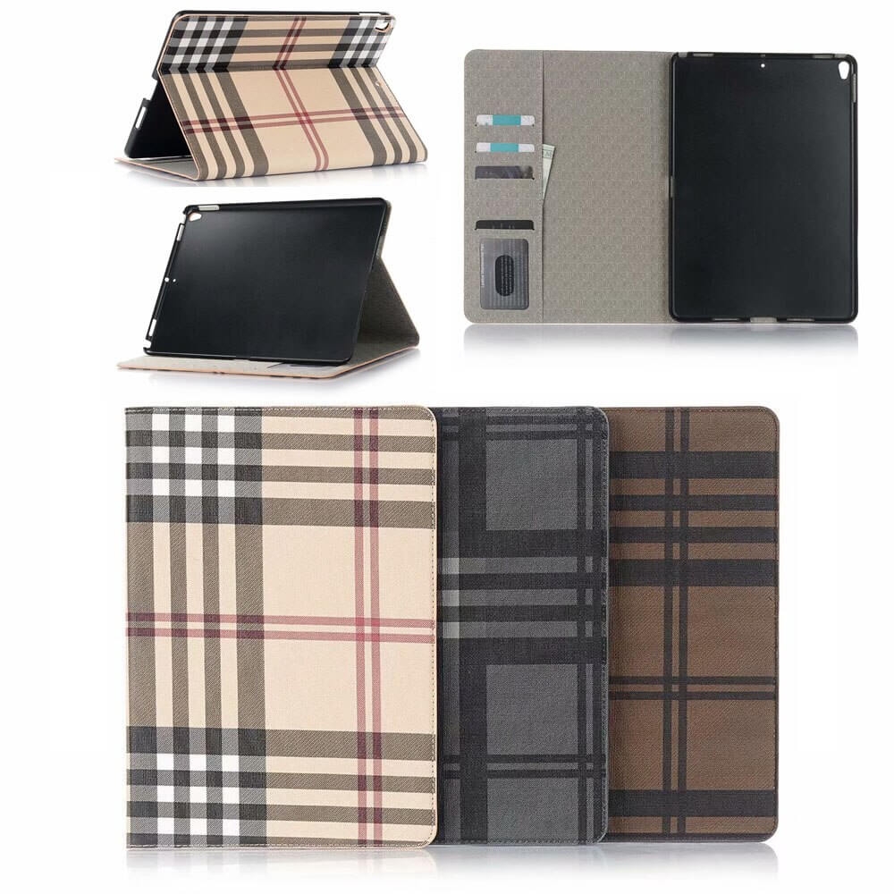 Plånboksfodral iPad 10,2" (2021) Rutmönster - 3 Färger