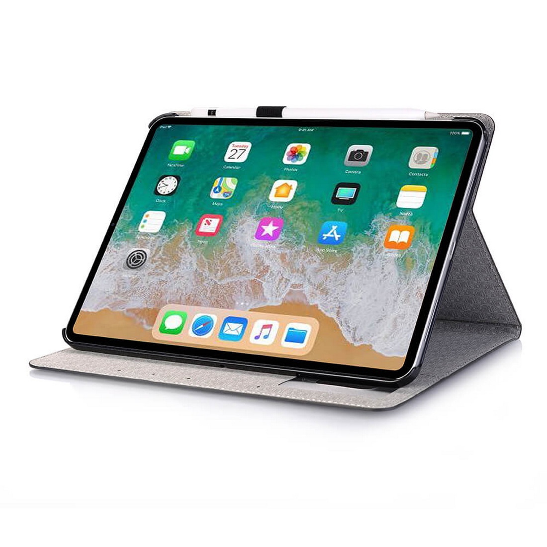 Fodral iPad Air 13" (2024) Rutmönster - Svart