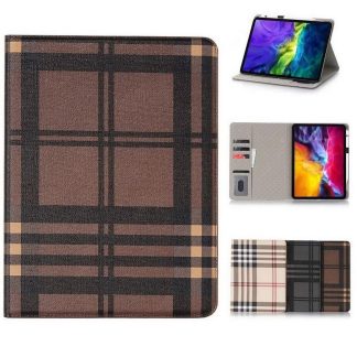 Fodral iPad Pro 12,9" (2020) Rutmönster - Brun