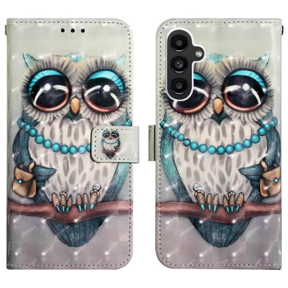 Plånboksfodral Samsung Galaxy S25 FE - Utsmyckad Uggla