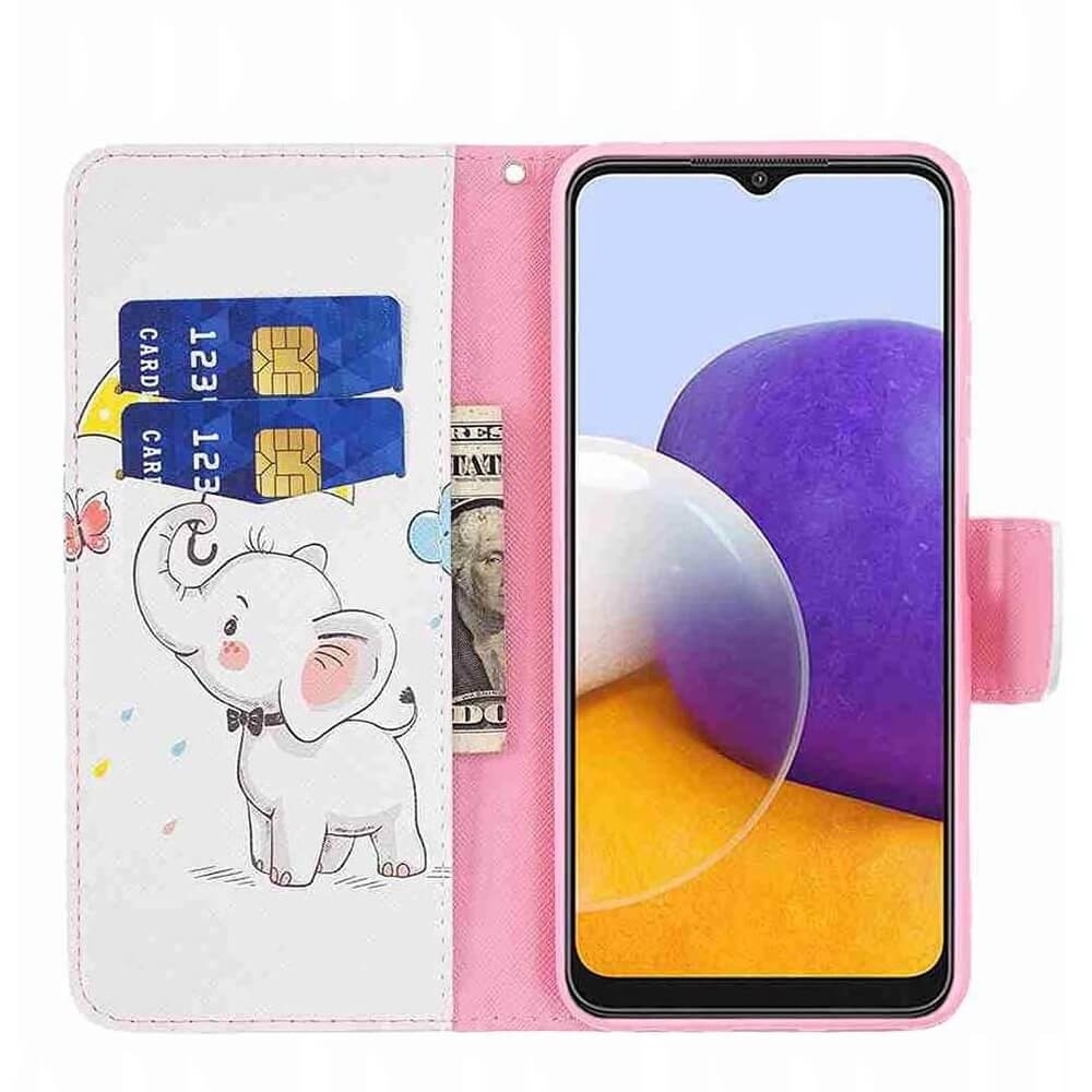 Plånboksfodral Samsung Galaxy A17 - Elefant med Paraply