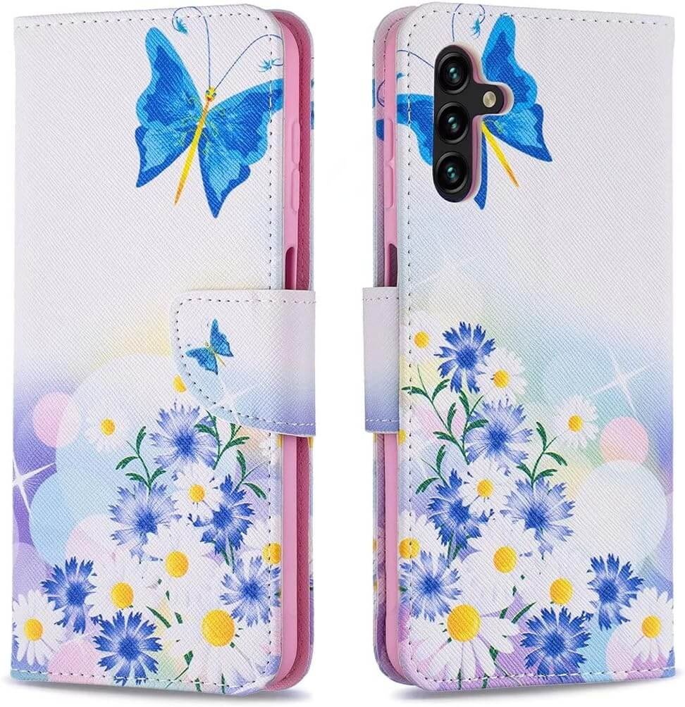 Plånboksfodral Samsung Galaxy A36 - Fjärilar och Blommor