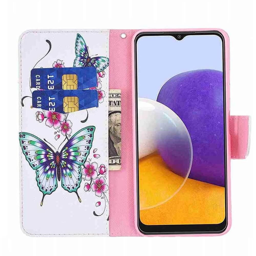 Plånboksfodral Samsung Galaxy A56 - Fjärilar och Blommor