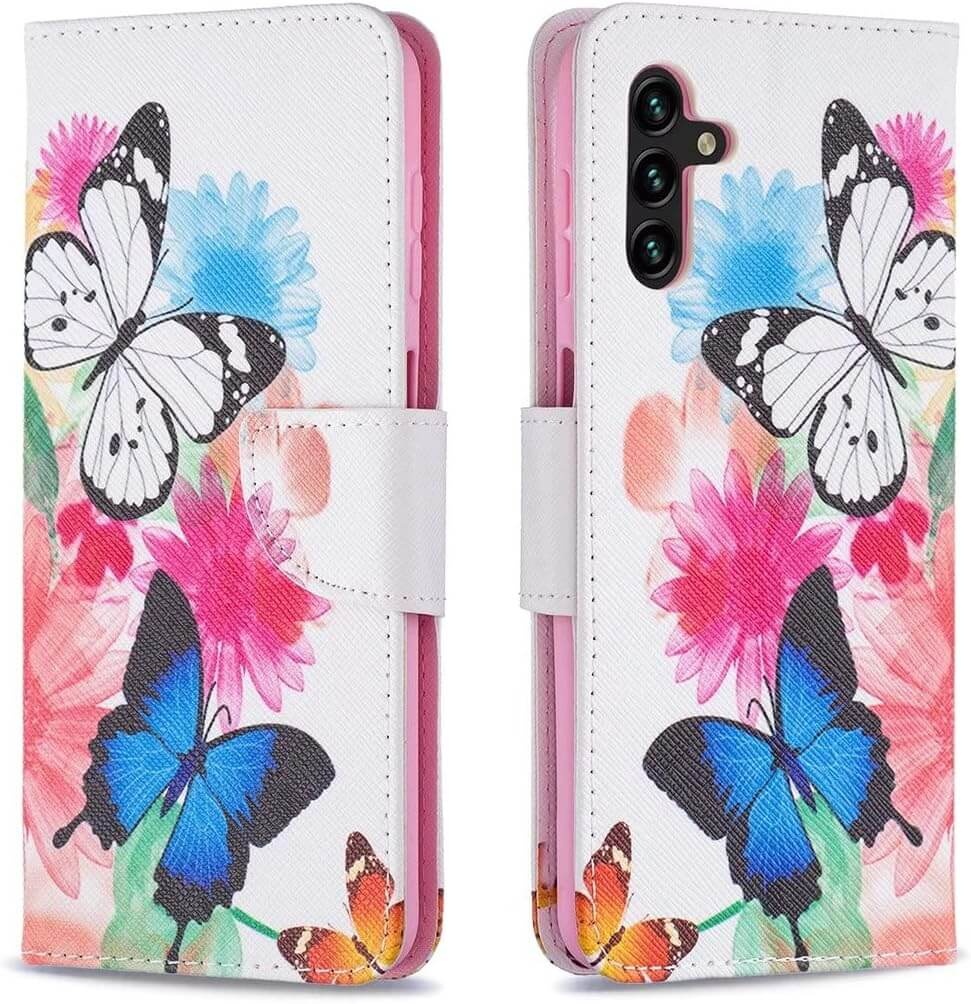 Plånboksfodral Samsung Galaxy A56 - Färgglada Fjärilar